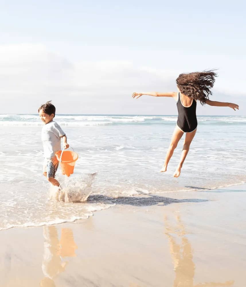 Calm shallow waters at Michamvi peninsula in southeast Zanzibar