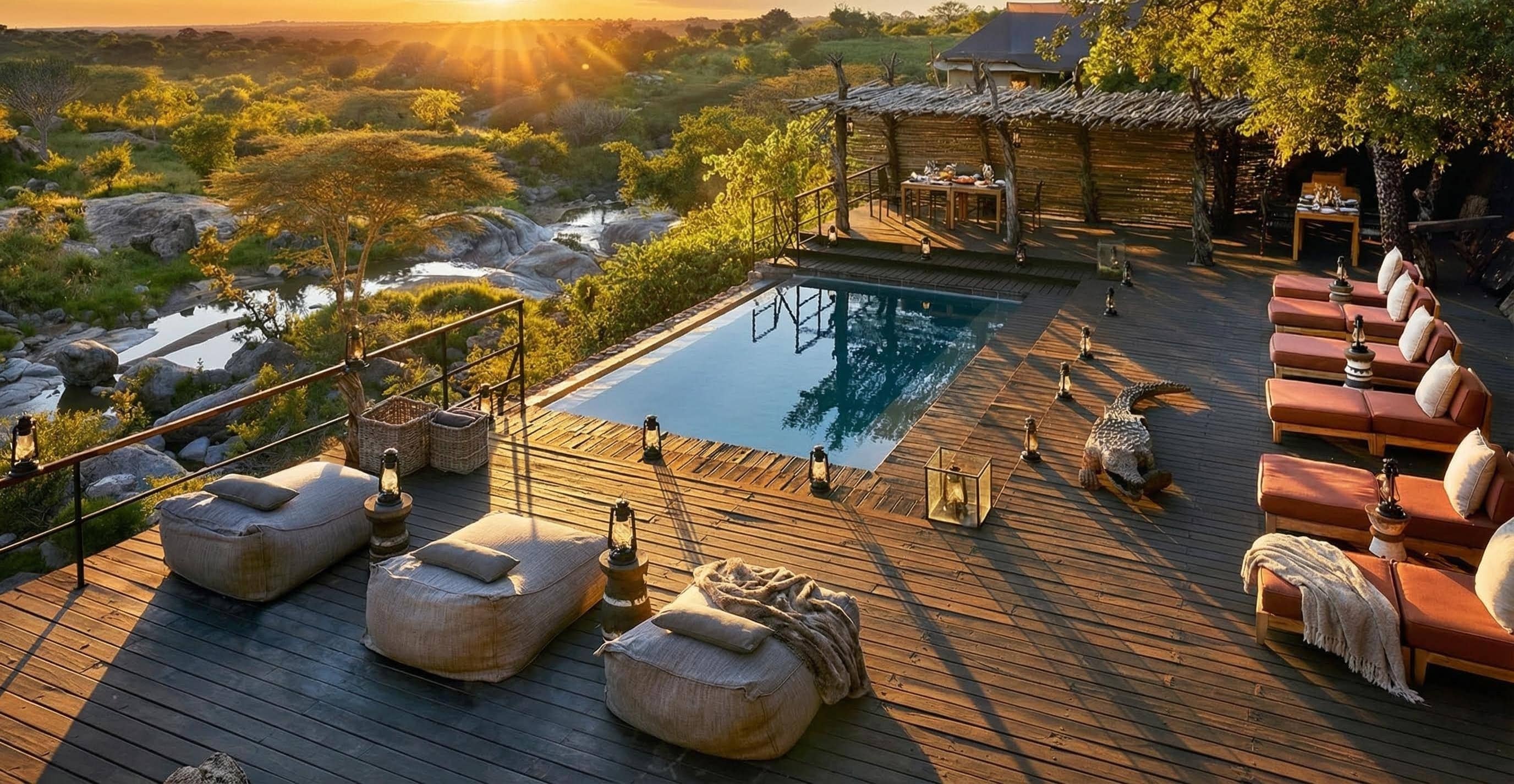 Premium safari lodge with infinity pool