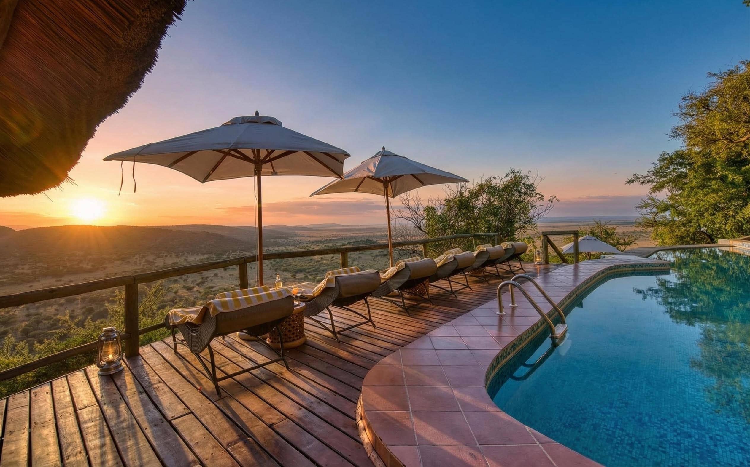 Luxury glamping suite interior