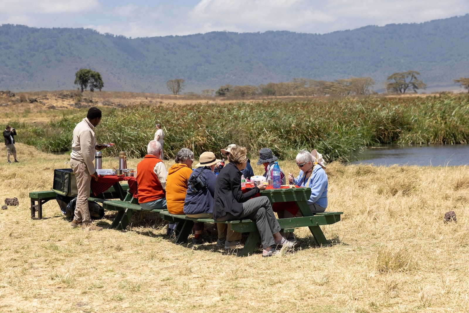 Proper hot bush lunch provided on a Tanzania safari